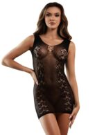 Ohyeah彈性漁網連身裙 - 黑色 - 中碼 - Image 3