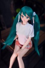 Miku 迷你可愛動漫苗條蘿莉  超柔軟矽膠身體仿真性愛娃娃 60cm (乙烯基頭)產品編號                CL-Miku - Image 5