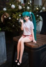 Miku 迷你可愛動漫苗條蘿莉  超柔軟矽膠身體仿真性愛娃娃 60cm (乙烯基頭)產品編號                CL-Miku - Image 3