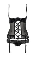 PassionNorth 束帶式露乳緊身束衣 - 黑色 - 大碼/加大碼 - Image 4